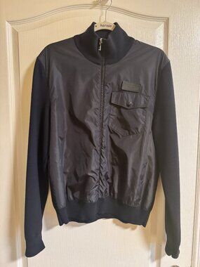 Prada Mens Zip-Up Knit Sweater Size 48